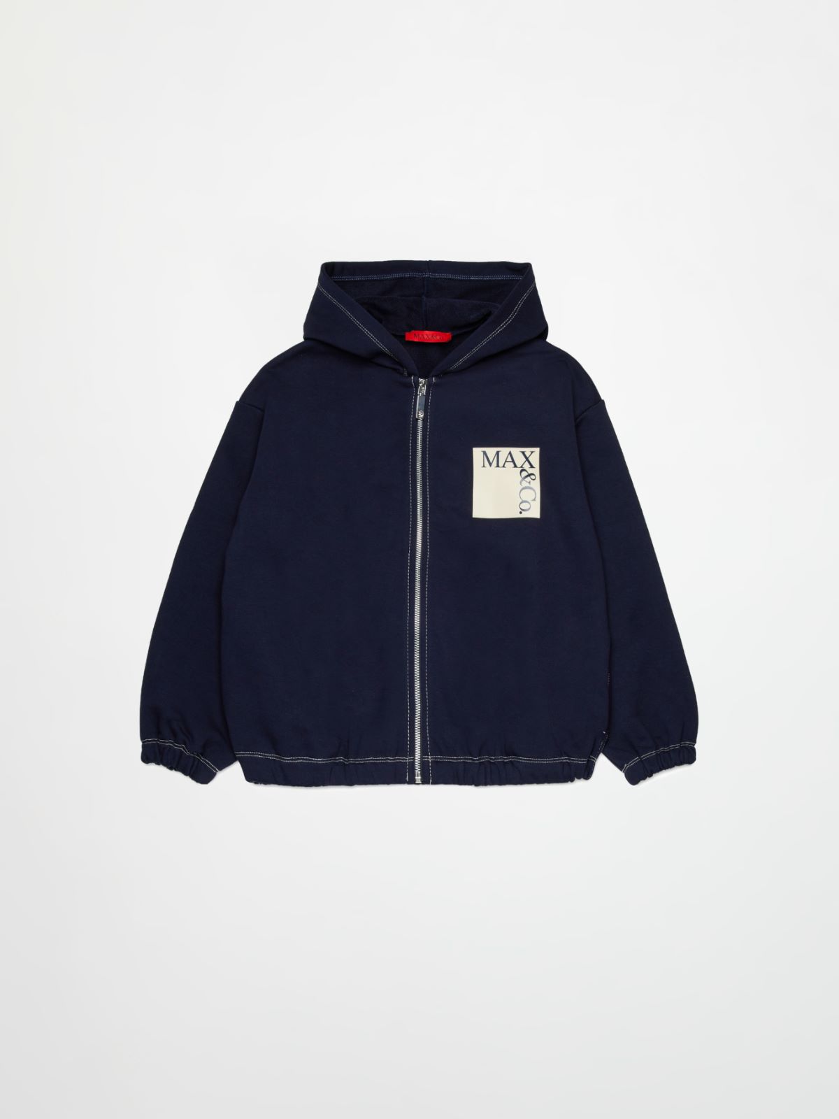 Sudadera con cremallera completa y logo KID - SKY BLUE - MAX&Co. - 3