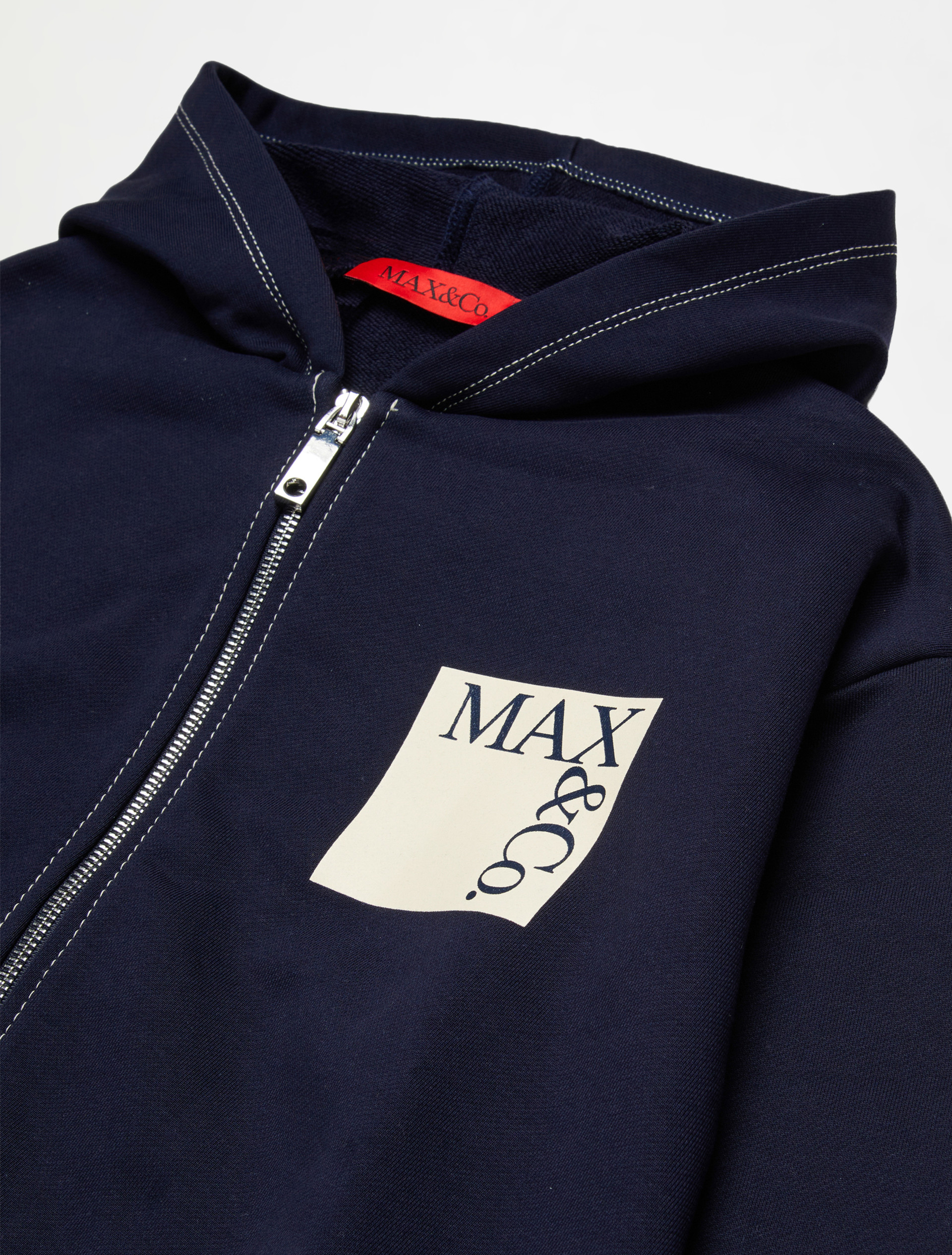 Sudadera con cremallera completa y logo KID - SKY BLUE - MAX&Co.