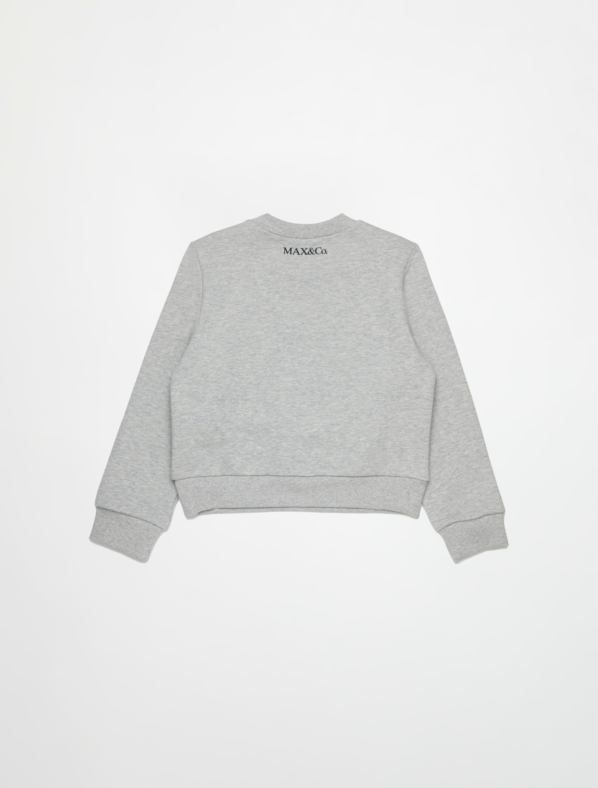 Sudadera de cuello redondo con logo estampado KID, melange grey | MAX&Co. Sudadera de cuello redondo con logo estampado KID - MELANGE GREY - MAX&Co. - 2