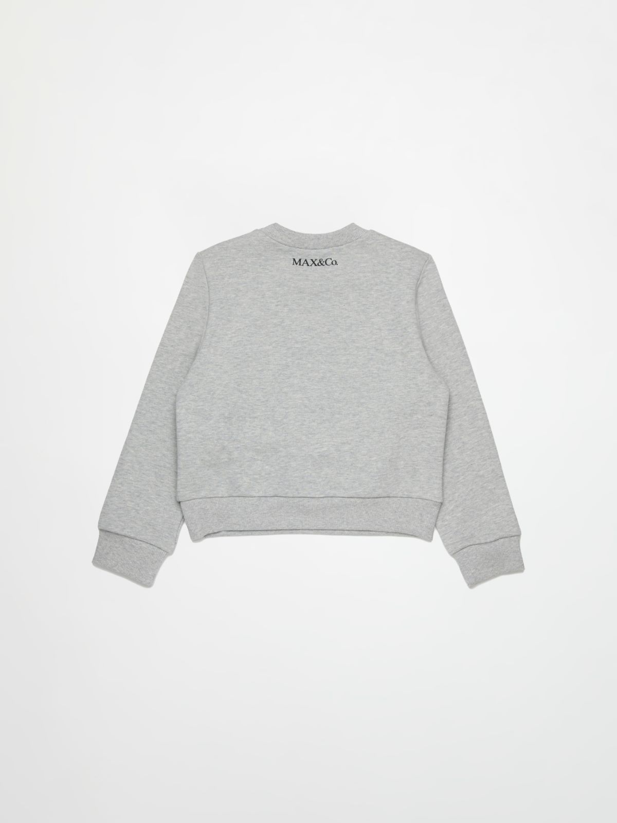 Sudadera de cuello redondo con logo estampado KID, melange grey | MAX&Co. Sudadera de cuello redondo con logo estampado KID - MELANGE GREY - MAX&Co. - 2