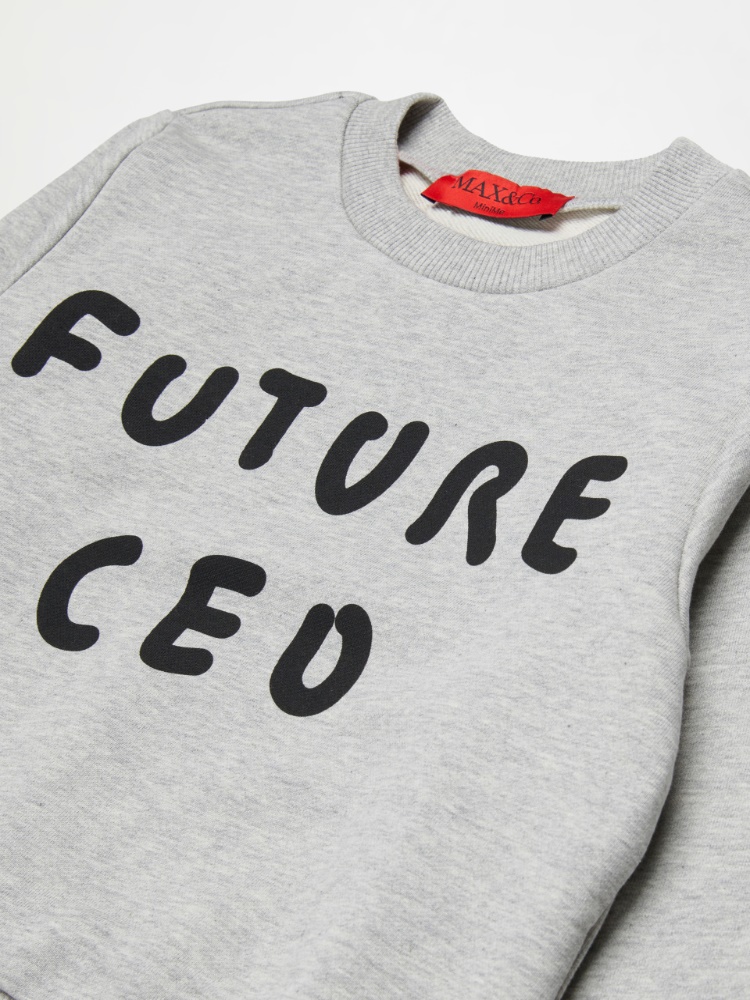 Sweat-shirt à col rond avec logo imprimé KID - MAX&Co. - 3