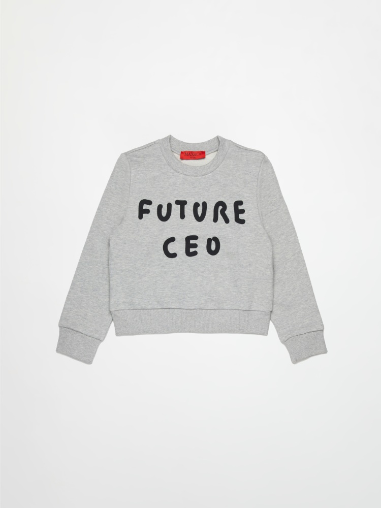 Sudadera de cuello redondo con logo estampado KID - MELANGE GREY - MAX&Co.