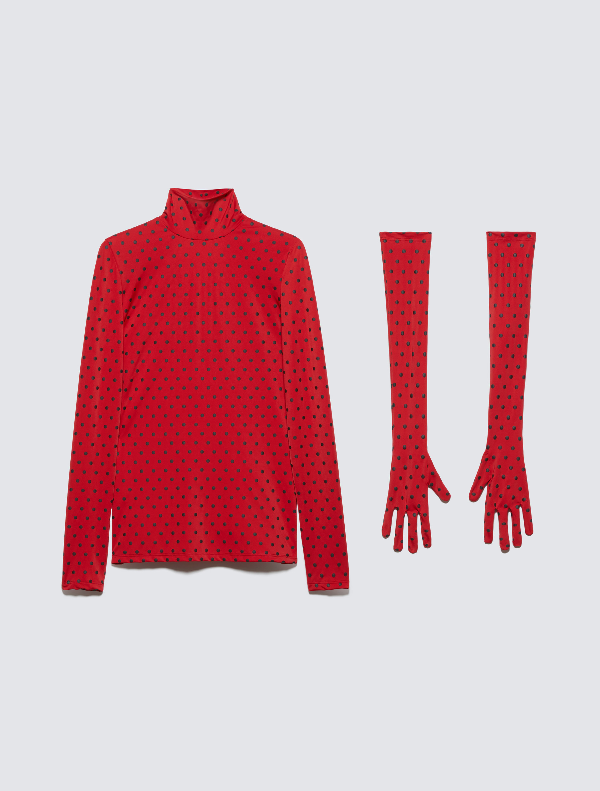 Polka-dot T-shirt with gloves - RED - MAX&Co. - 5