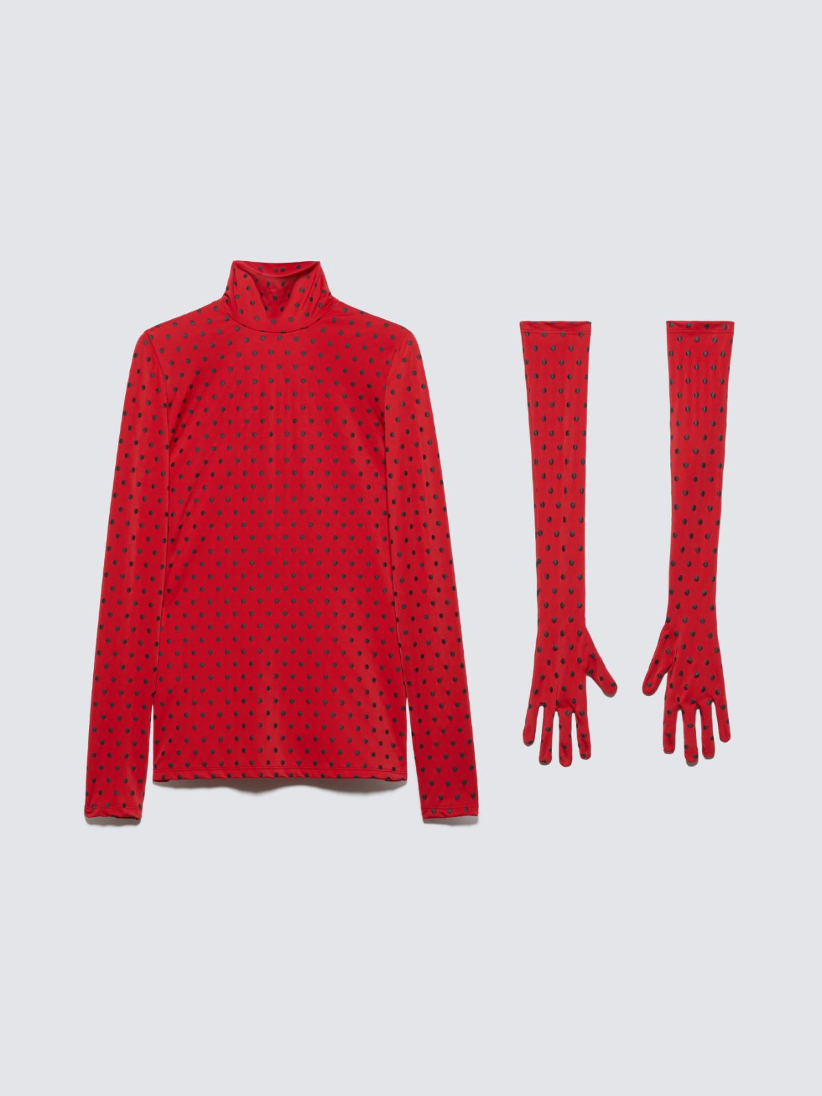 Polka-dot T-shirt with gloves - RED - MAX&Co. - 5