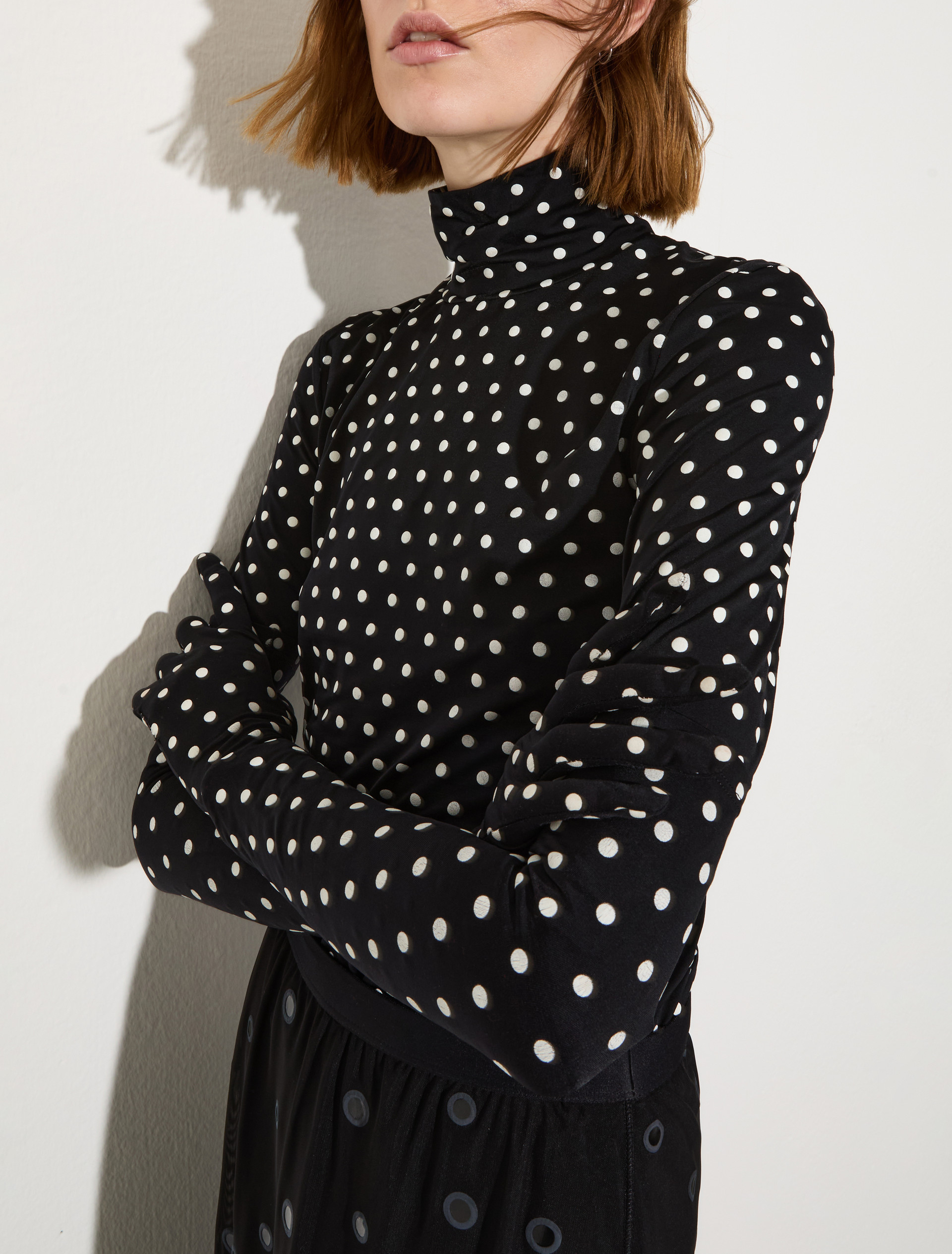 T-shirt a pois con maxi guanti, nero | MAX&Co. T-shirt a pois con maxi guanti - NERO - MAX&Co. - 3