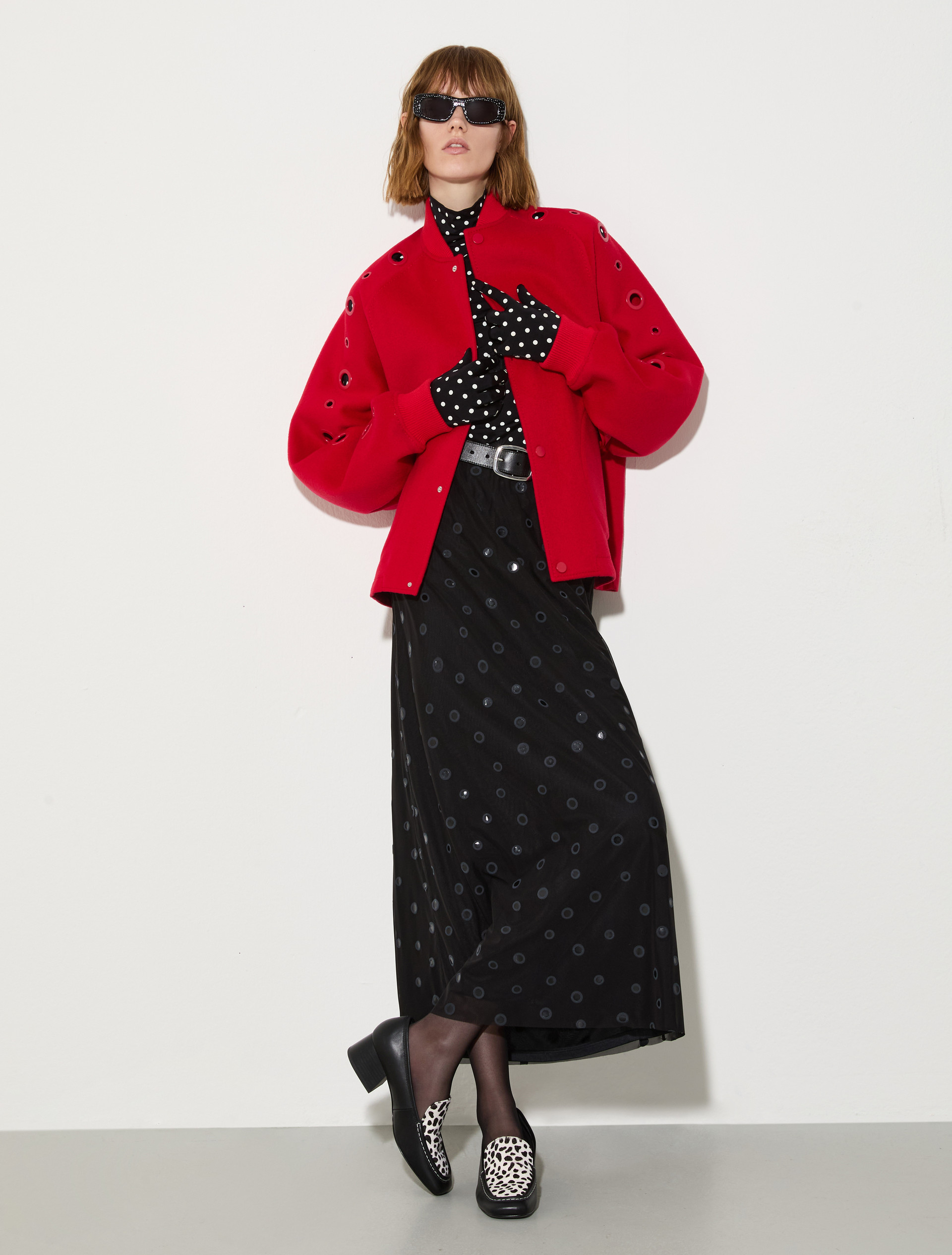 T-shirt a pois con maxi guanti, nero | MAX&Co. T-shirt a pois con maxi guanti - NERO - MAX&Co. - 4