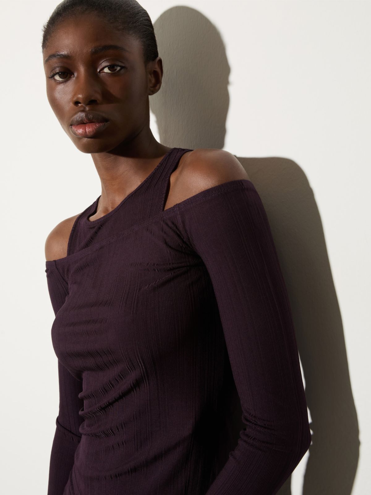 Conjunto de punto acanalado fino, berenjena | MAX&Co. Conjunto de punto acanalado fino - BERENJENA - MAX&Co. - 3