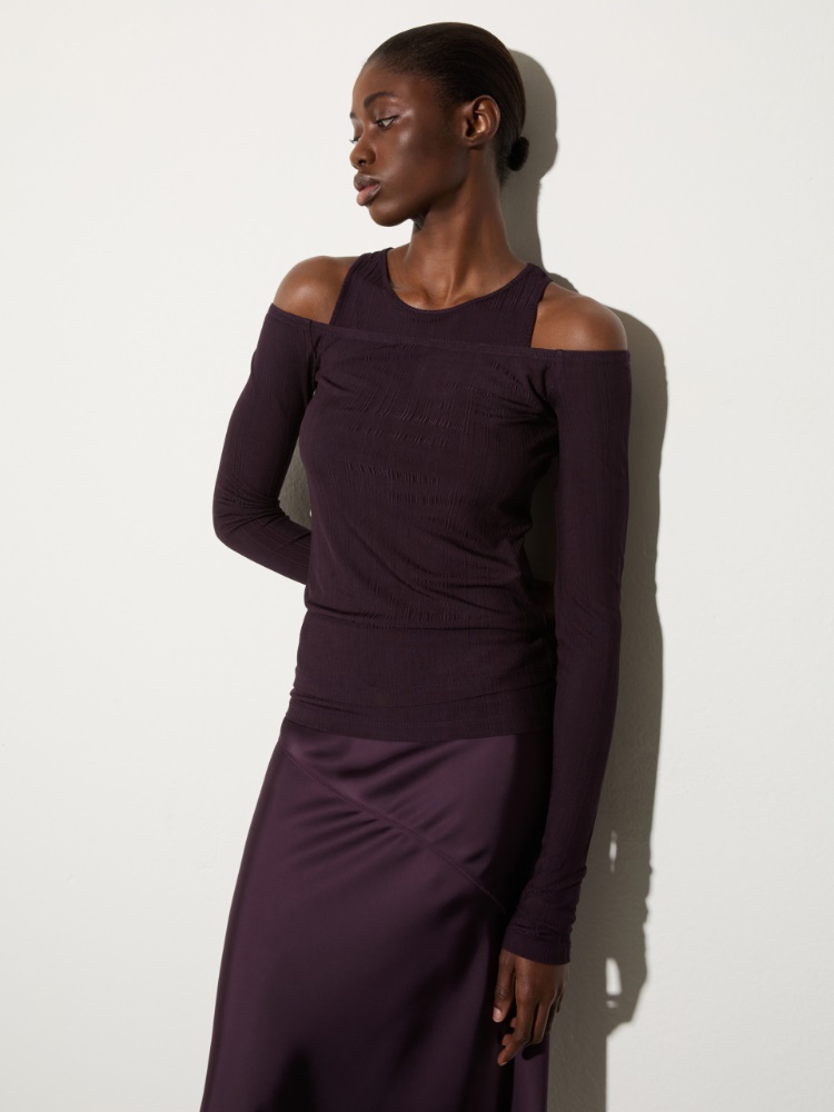 Conjunto de punto acanalado fino Conjunto de punto acanalado fino - BERENJENA - MAX&Co.