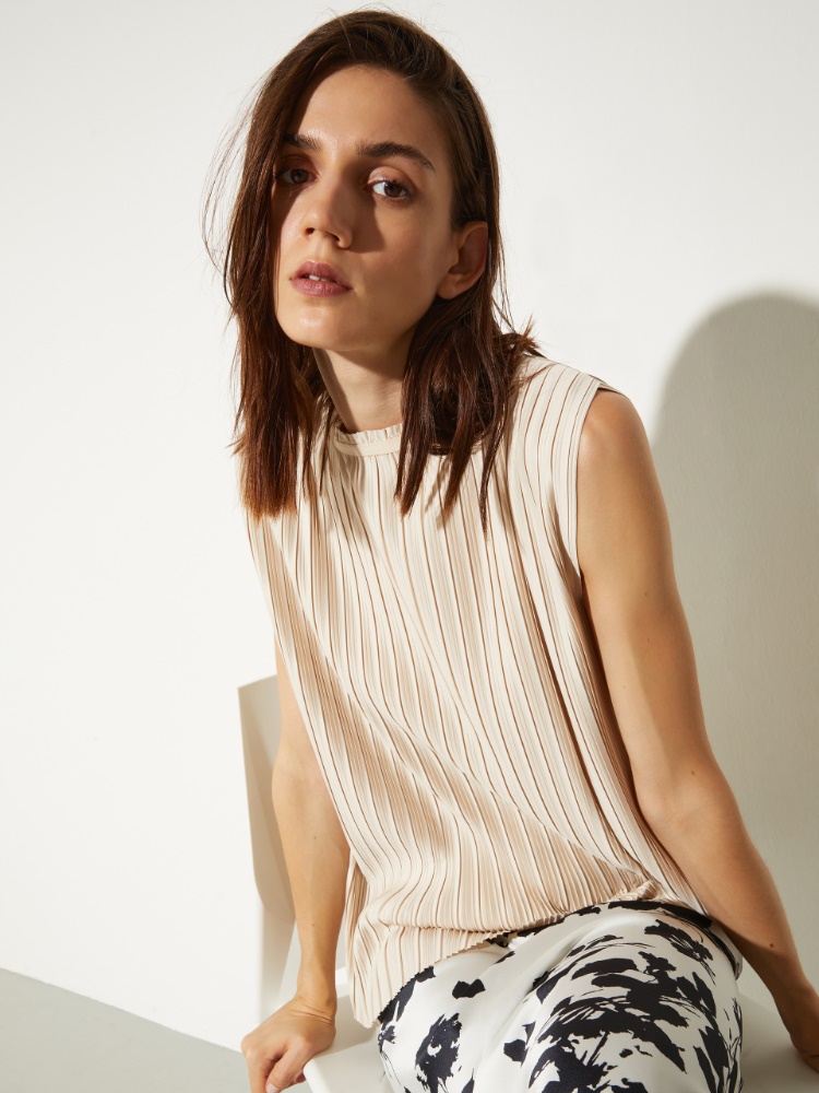 Pleated jersey top - MAX&Co.