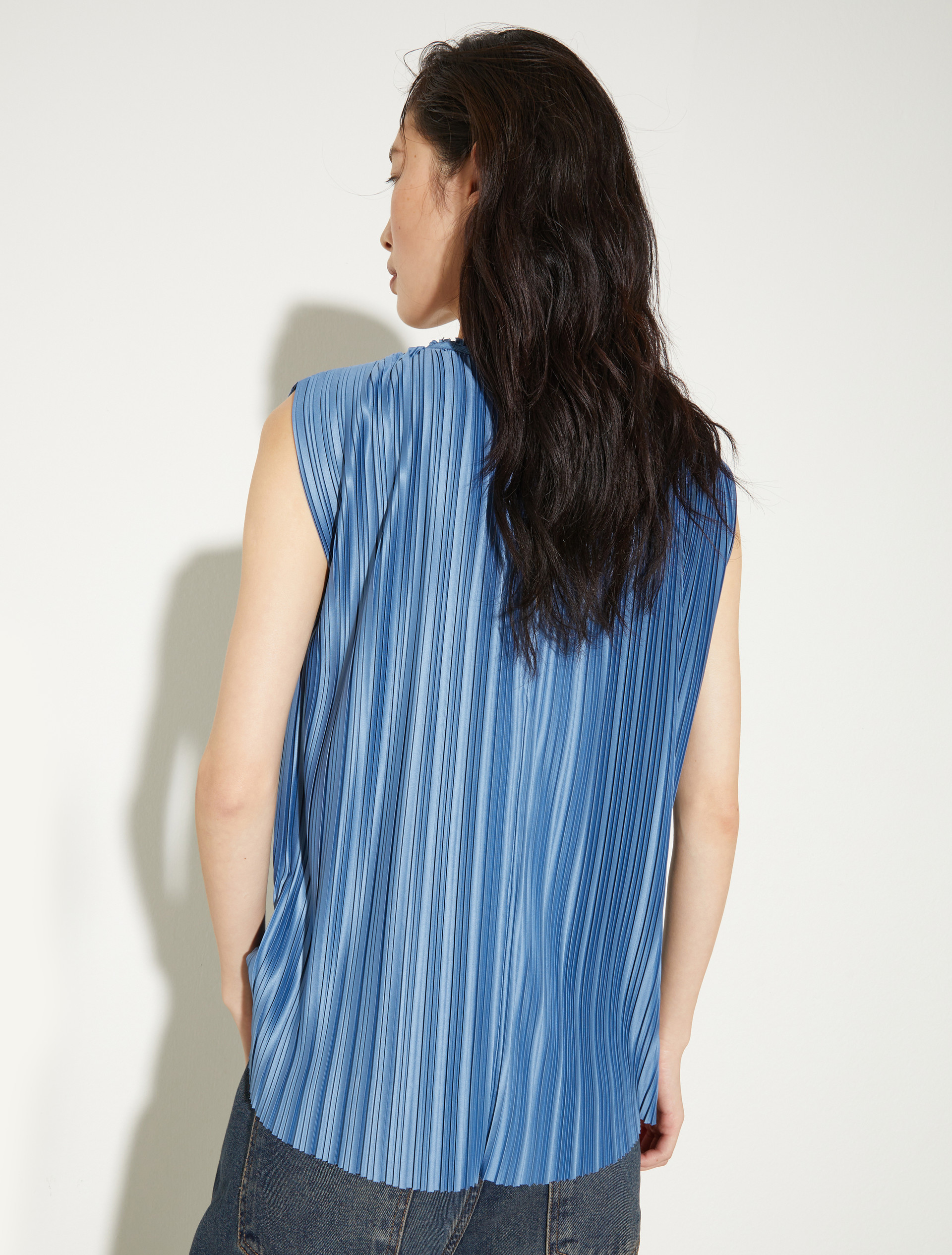 Pleated jersey top - SKY BLUE - MAX&Co. - 2