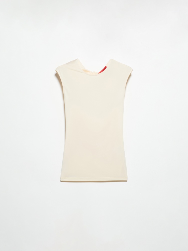 Crepe-jersey top - IVORY - MAX&Co.