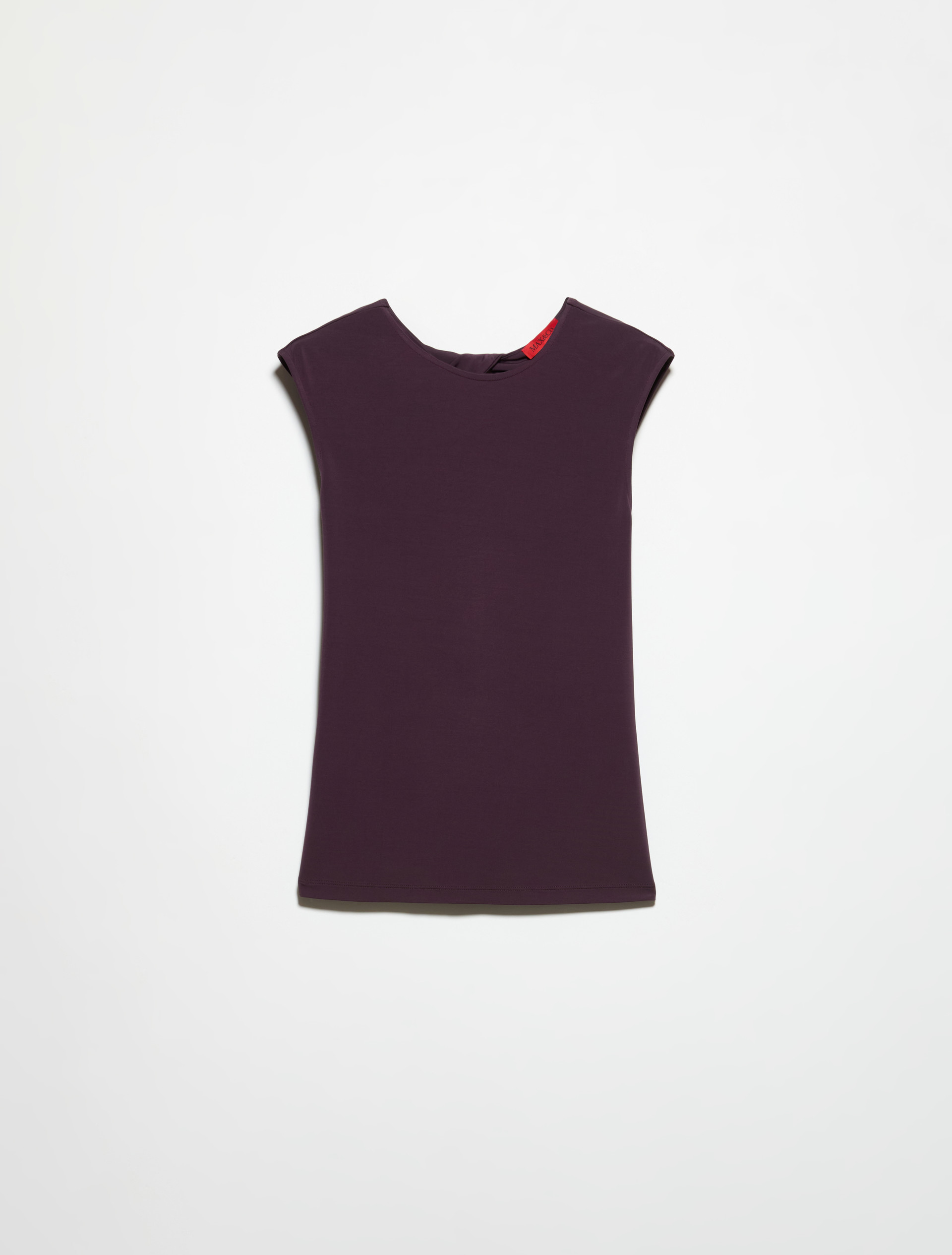 Top aus Crêpe-Jersey - AUBERGINE - MAX&Co. - 5