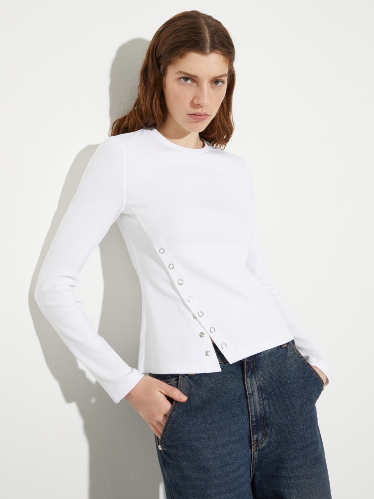 Asymmetrisches Jersey-T-Shirt - MAX&Co.