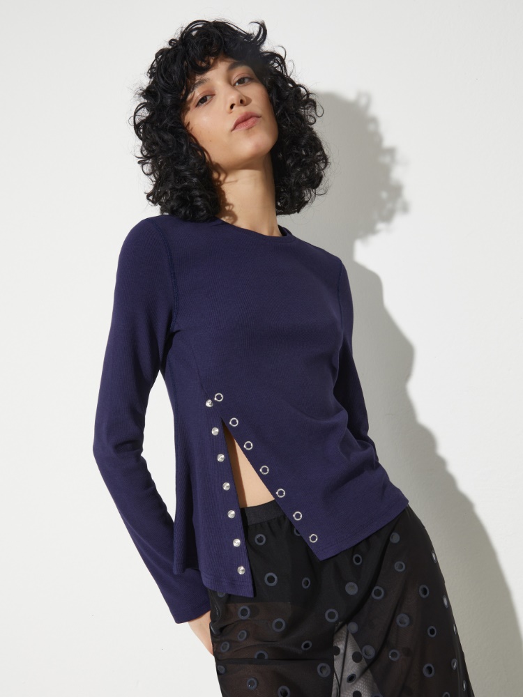 Asymmetric jersey T-shirt - MAX&Co.