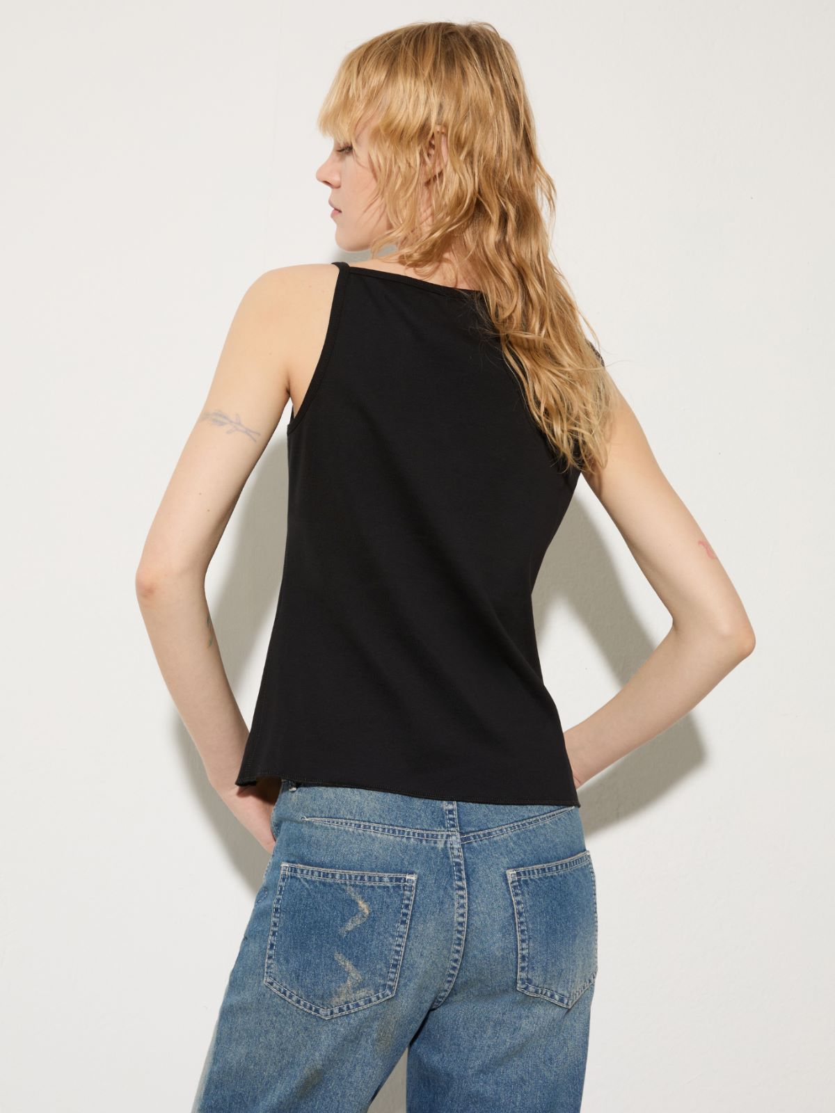 Top aus Jersey mit Blumenstickerei - SCHWARZ - MAX&Co. - 2