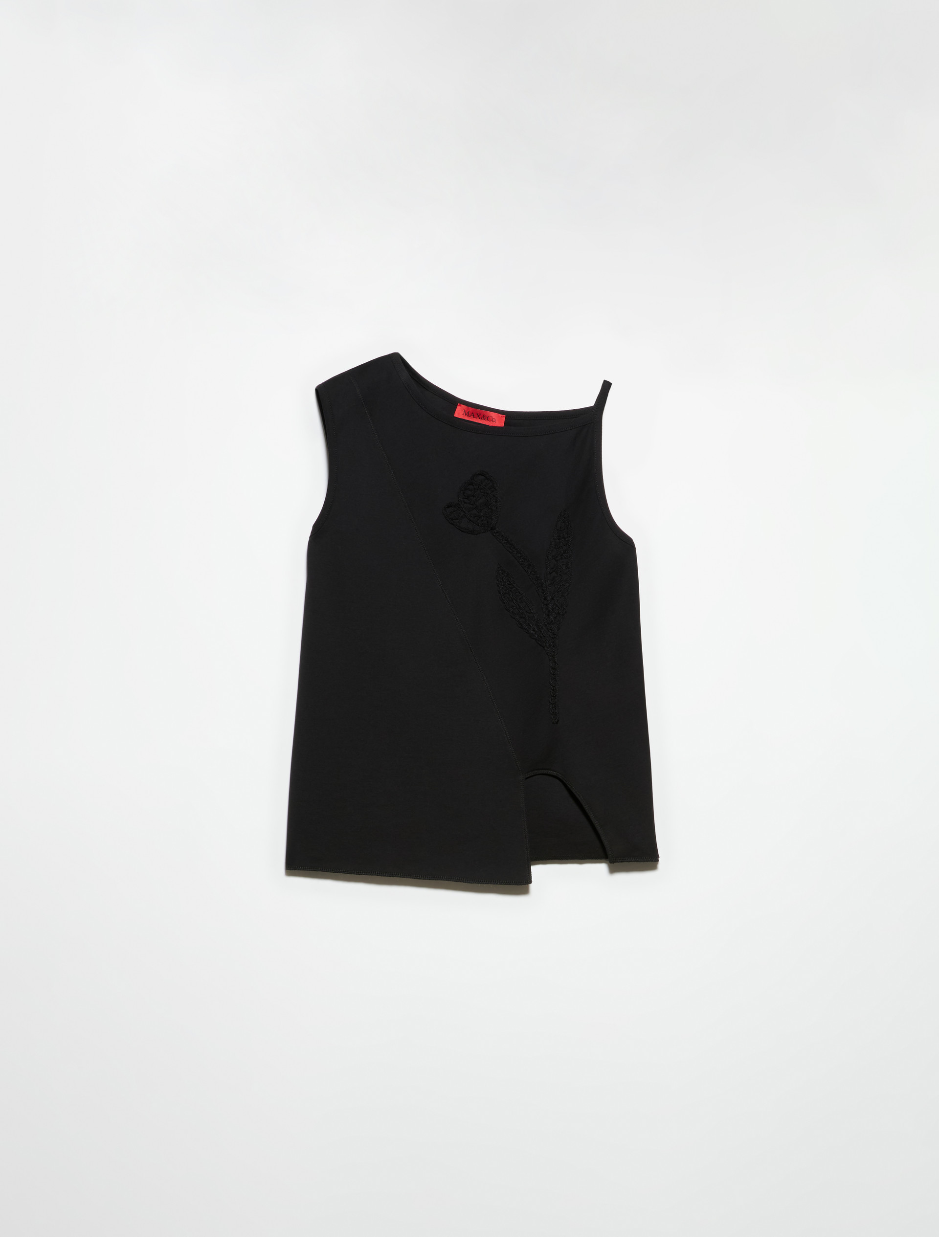 Top aus Jersey mit Blumenstickerei - SCHWARZ - MAX&Co. - 5
