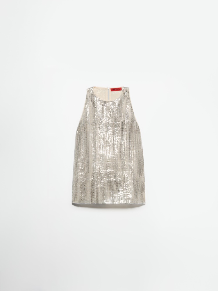 Sequinned tulle top - POWDER - MAX&Co.