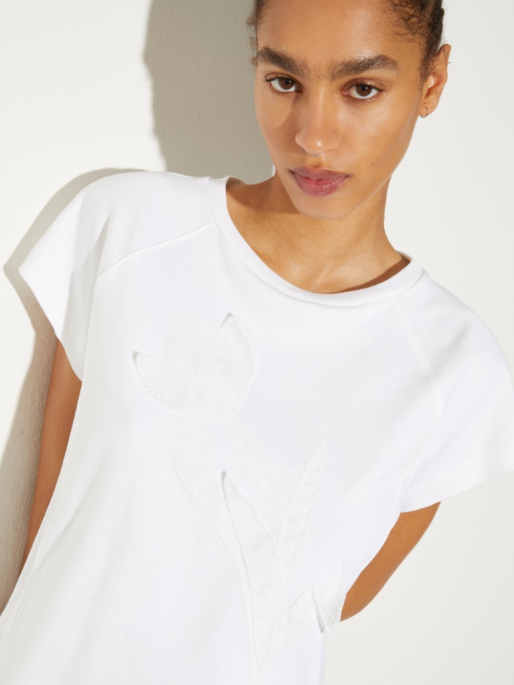 T-Shirt mit Blumenstickerei - MAX&Co. - 3