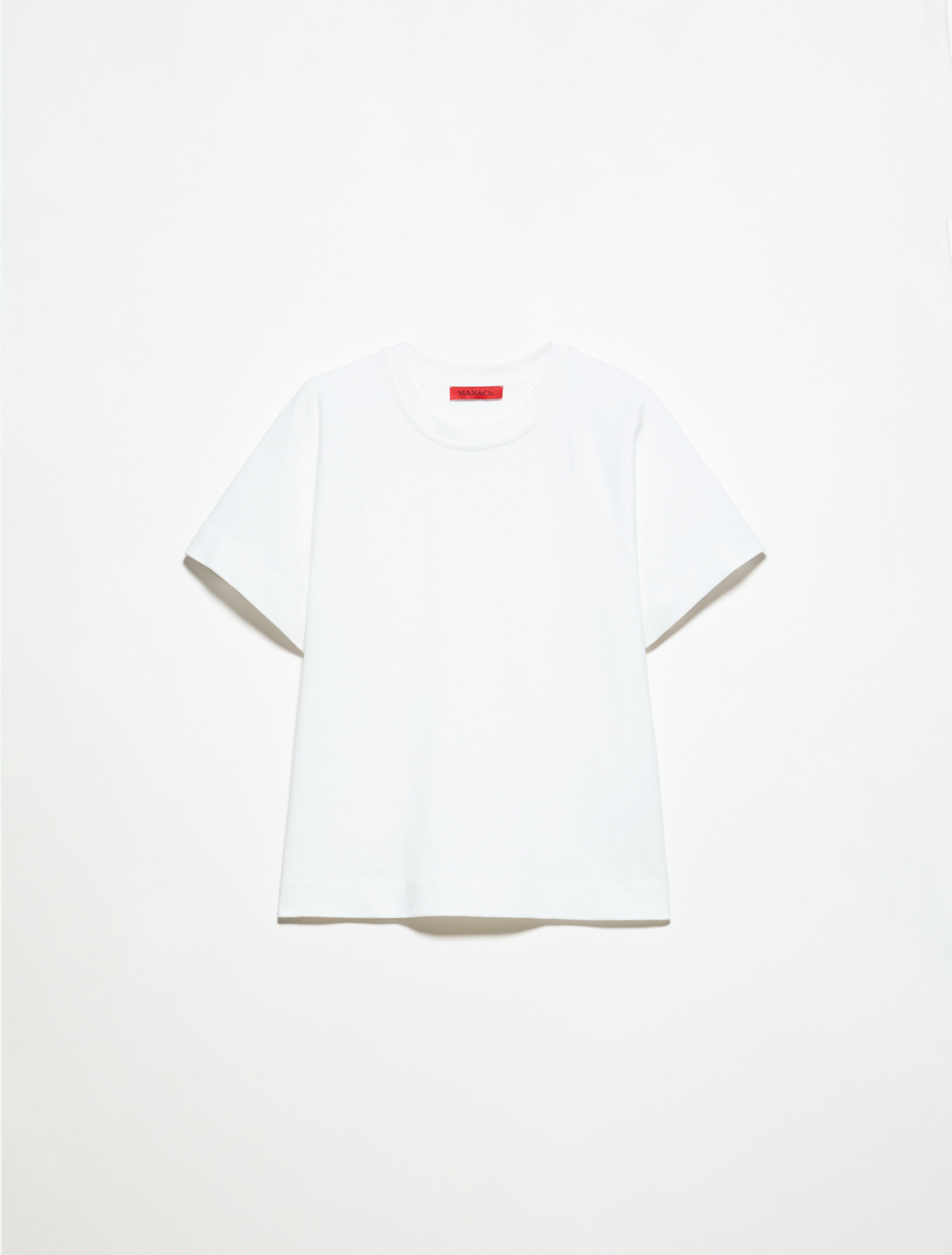 Cotton and linen T-shirt, optical white | MAX&Co. Cotton and linen T-shirt - OPTICAL WHITE - MAX&Co. - 5