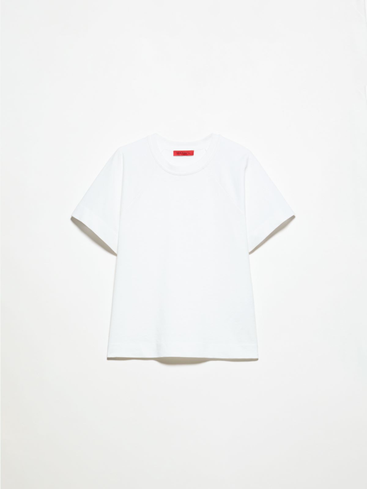 Cotton and linen T-shirt, optical white | MAX&Co. Cotton and linen T-shirt - OPTICAL WHITE - MAX&Co. - 5