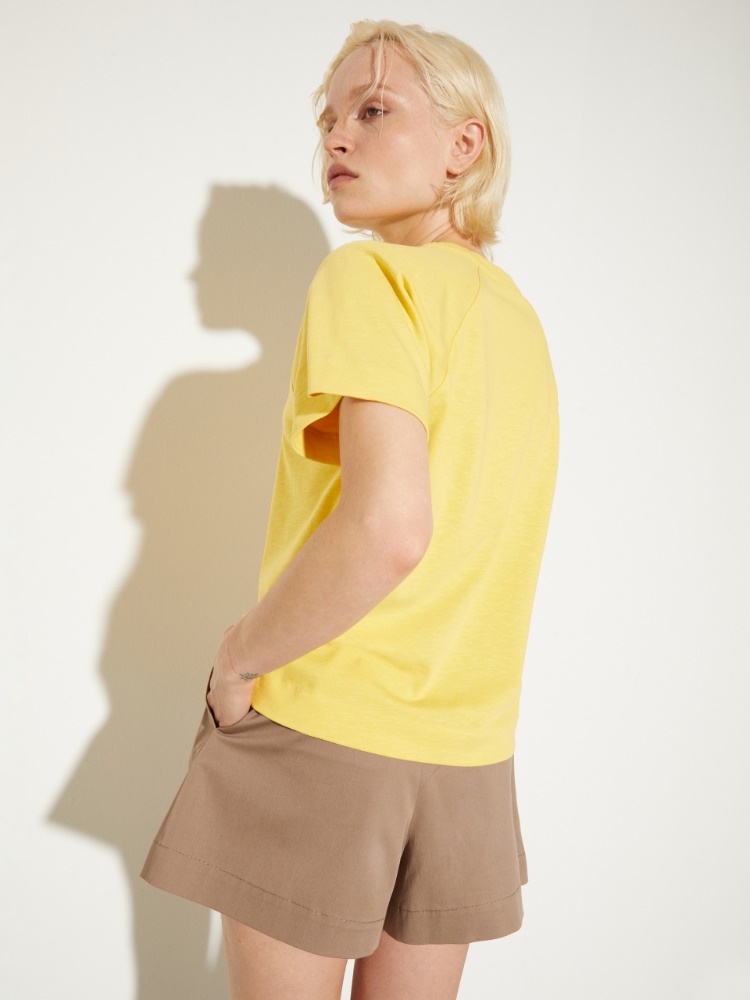 T-Shirt aus Baumwolle und Leinen - MAX&Co. - 2