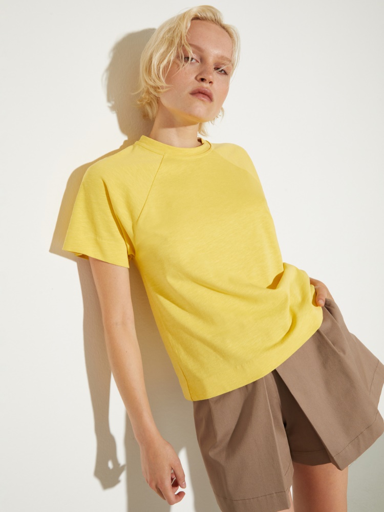 Cotton and linen T-shirt Cotton and linen T-shirt - BANANA - MAX&Co.