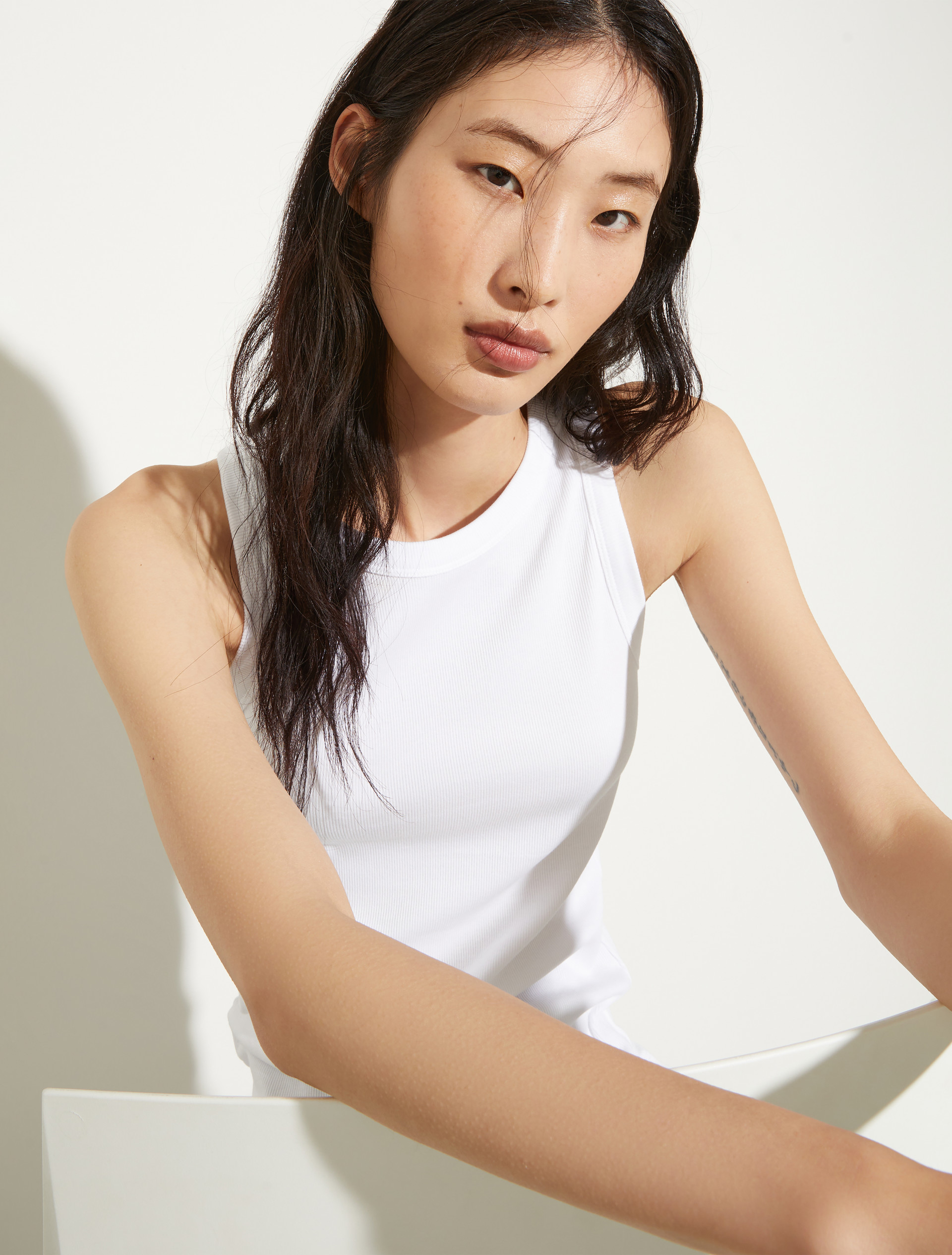 Débardeur en coton côtelé, blanc neutre | MAX&Co. Débardeur en coton côtelé - BLANC NEUTRE - MAX&Co. - 3