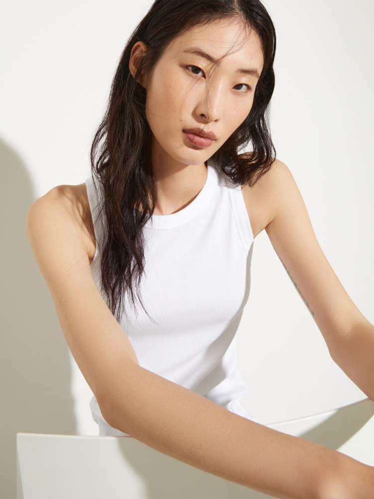 Rib-knit cotton tank top - MAX&Co. - 3