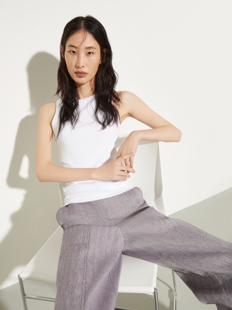 Rib-knit cotton tank top - MAX&Co.