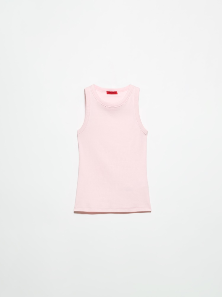Rib-knit cotton tank top - PINK - MAX&Co.