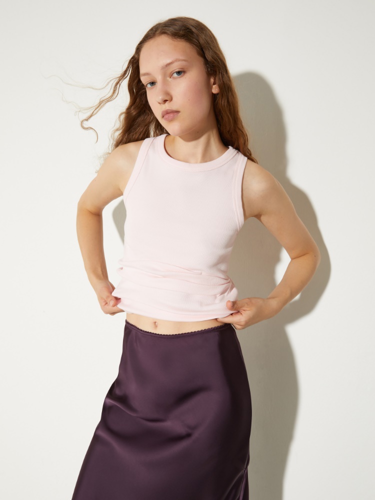 Tanktop aus Rippstrick-Baumwolle - ROSA - MAX&Co.