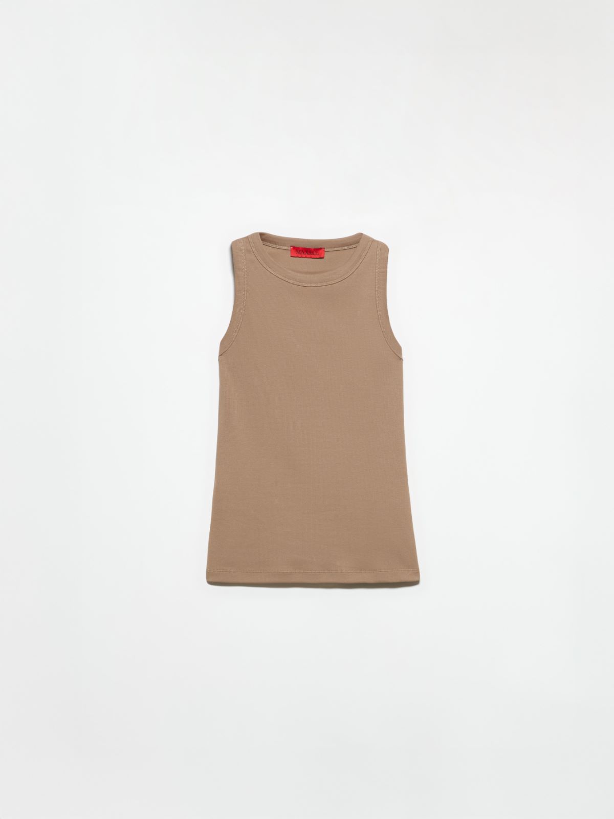 Rib-knit cotton tank top, mud | MAX&Co. Rib-knit cotton tank top - MUD - MAX&Co. - 5