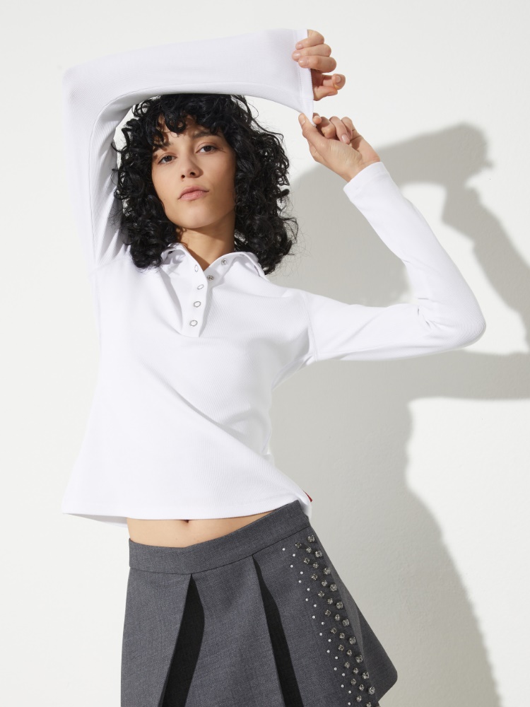 Ribbed jersey polo T-shirt - MAX&Co.