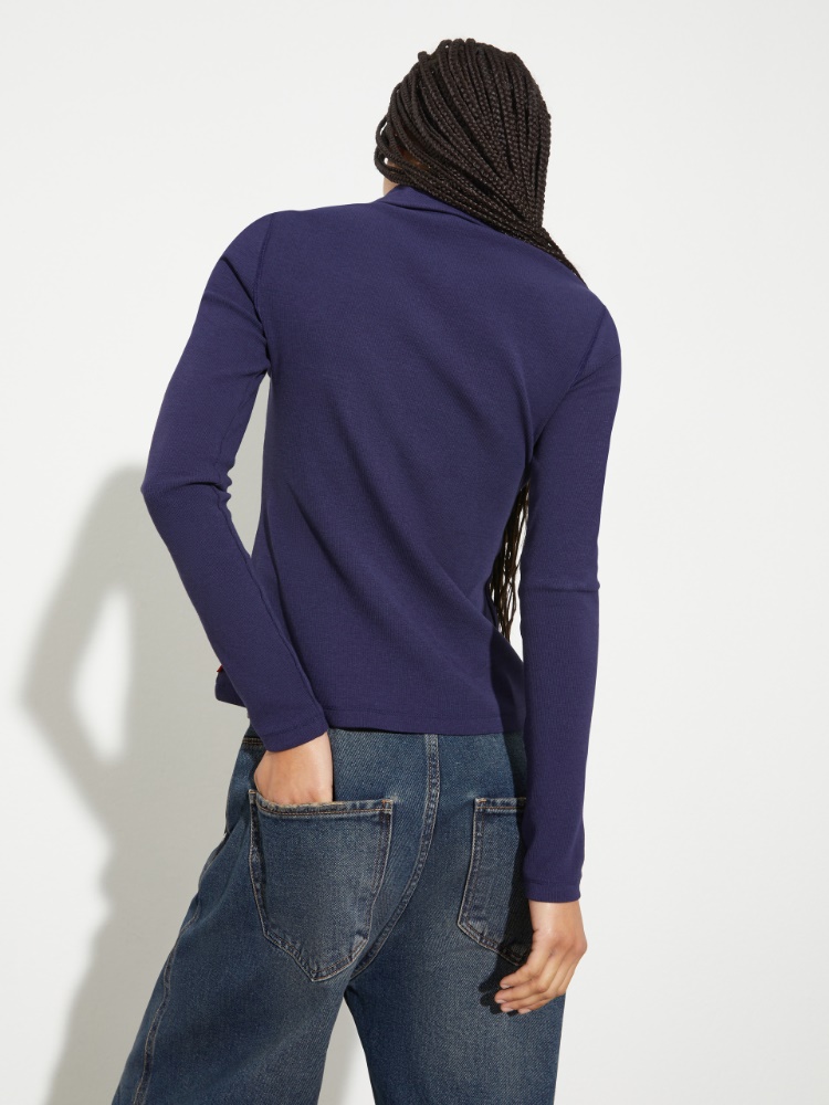 Polo-T-Shirt aus Jersey mit Rippenmuster - MAX&Co. - 2