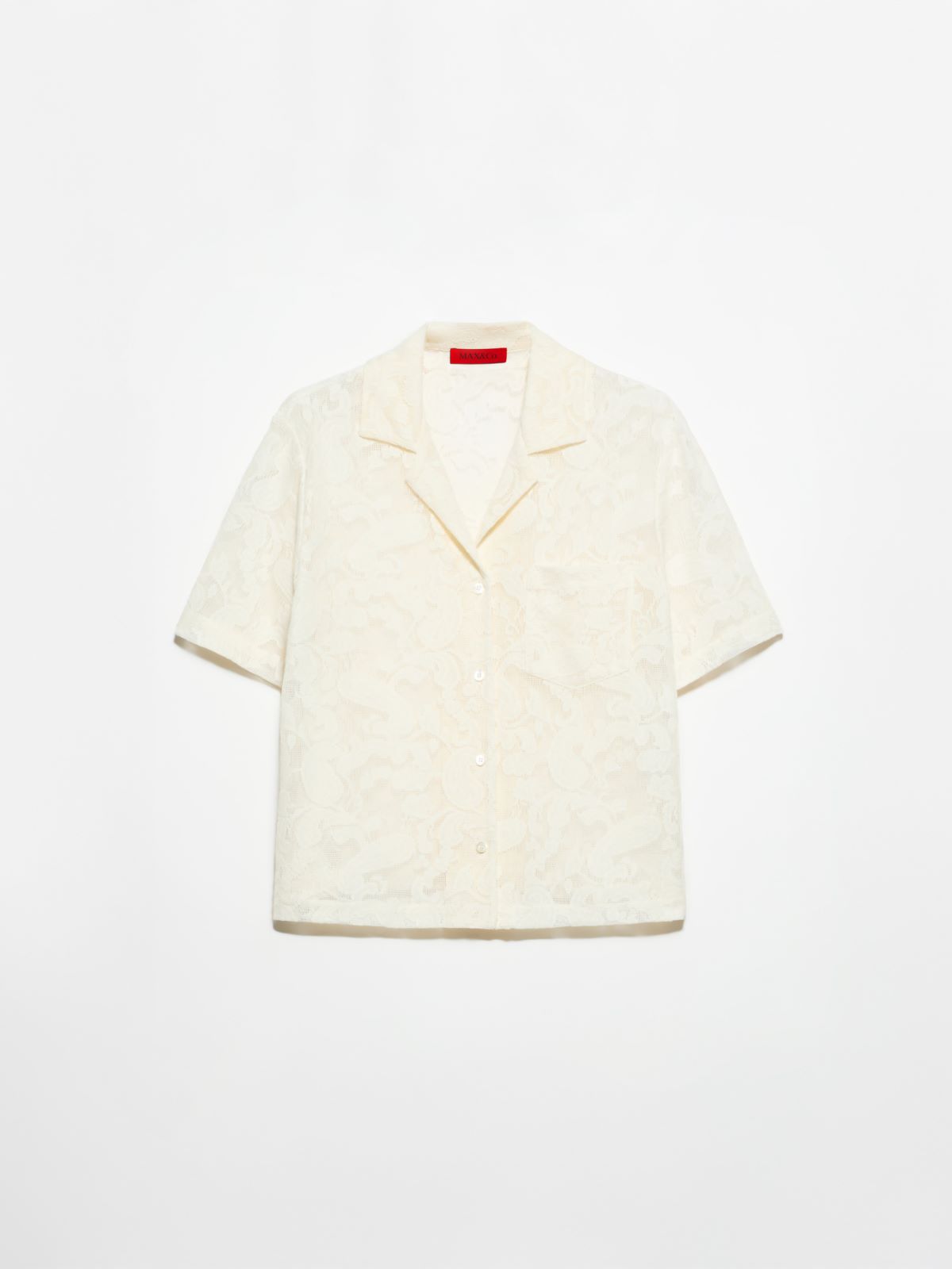 Bowlinghemd aus Jersey mit Spitze - MILK - MAX&Co. - 5