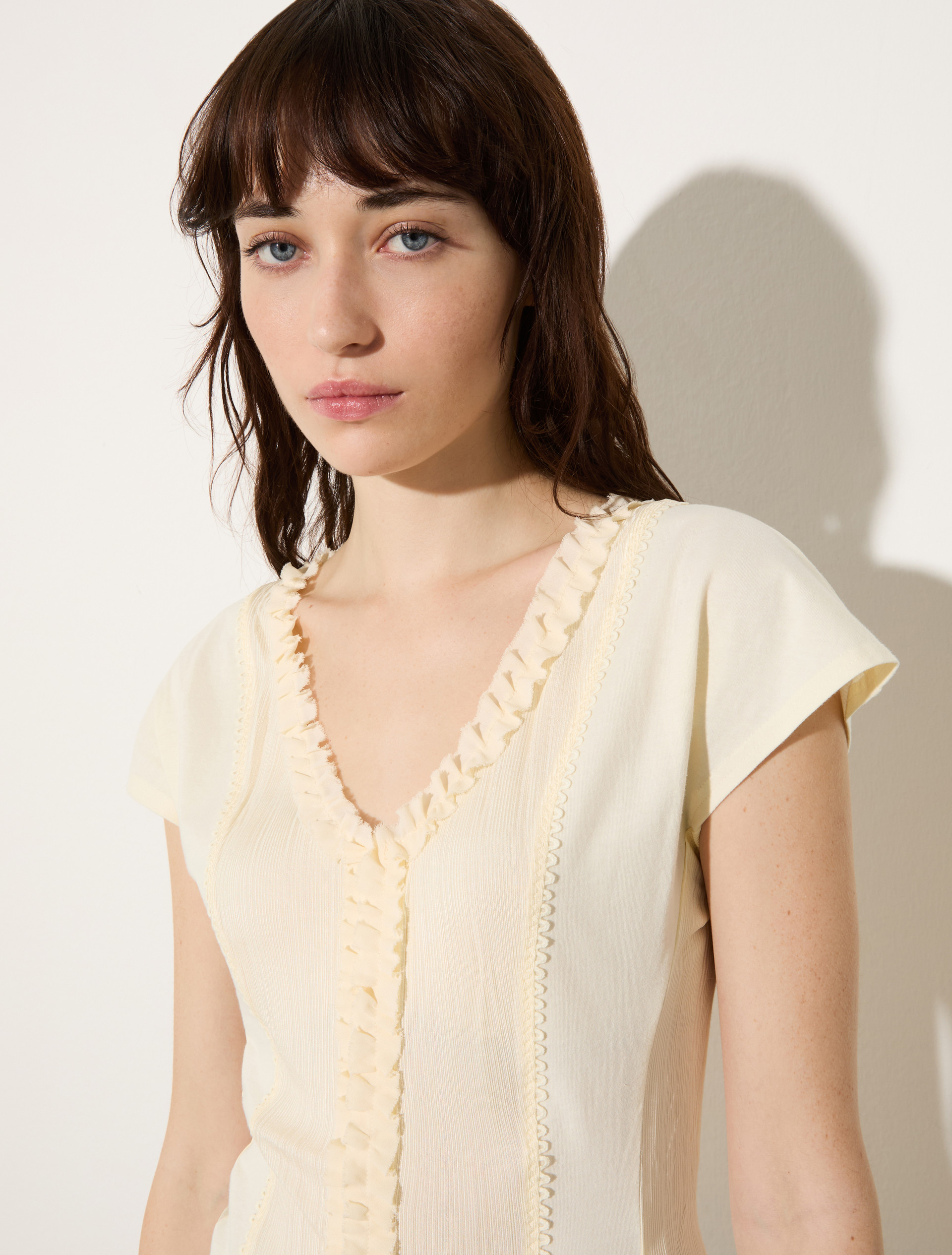 Ruched jersey top, vanilla | MAX&Co. Ruched jersey top - VANILLA - MAX&Co. - 3
