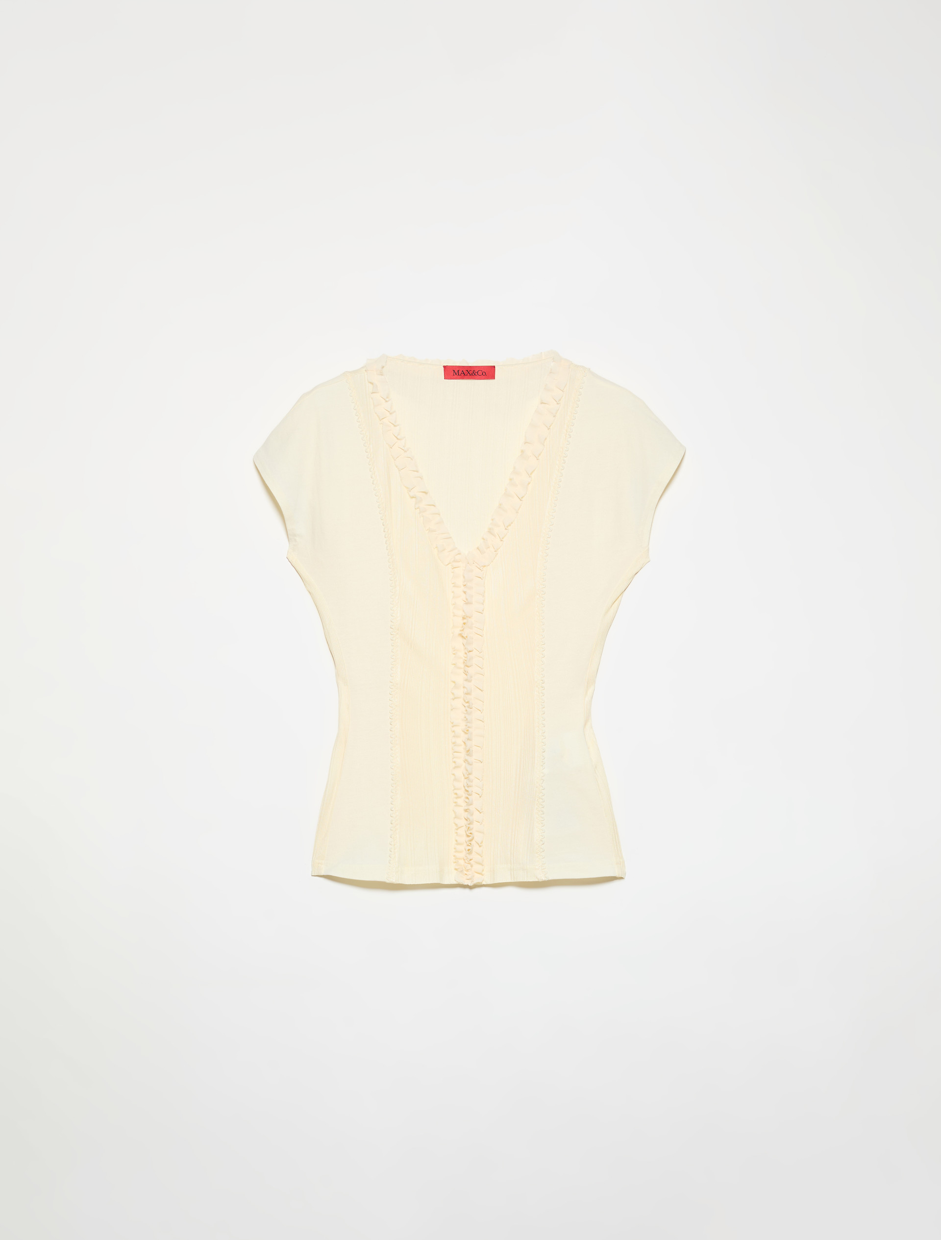 Ruched jersey top, vanilla | MAX&Co. Ruched jersey top - VANILLA - MAX&Co. - 5