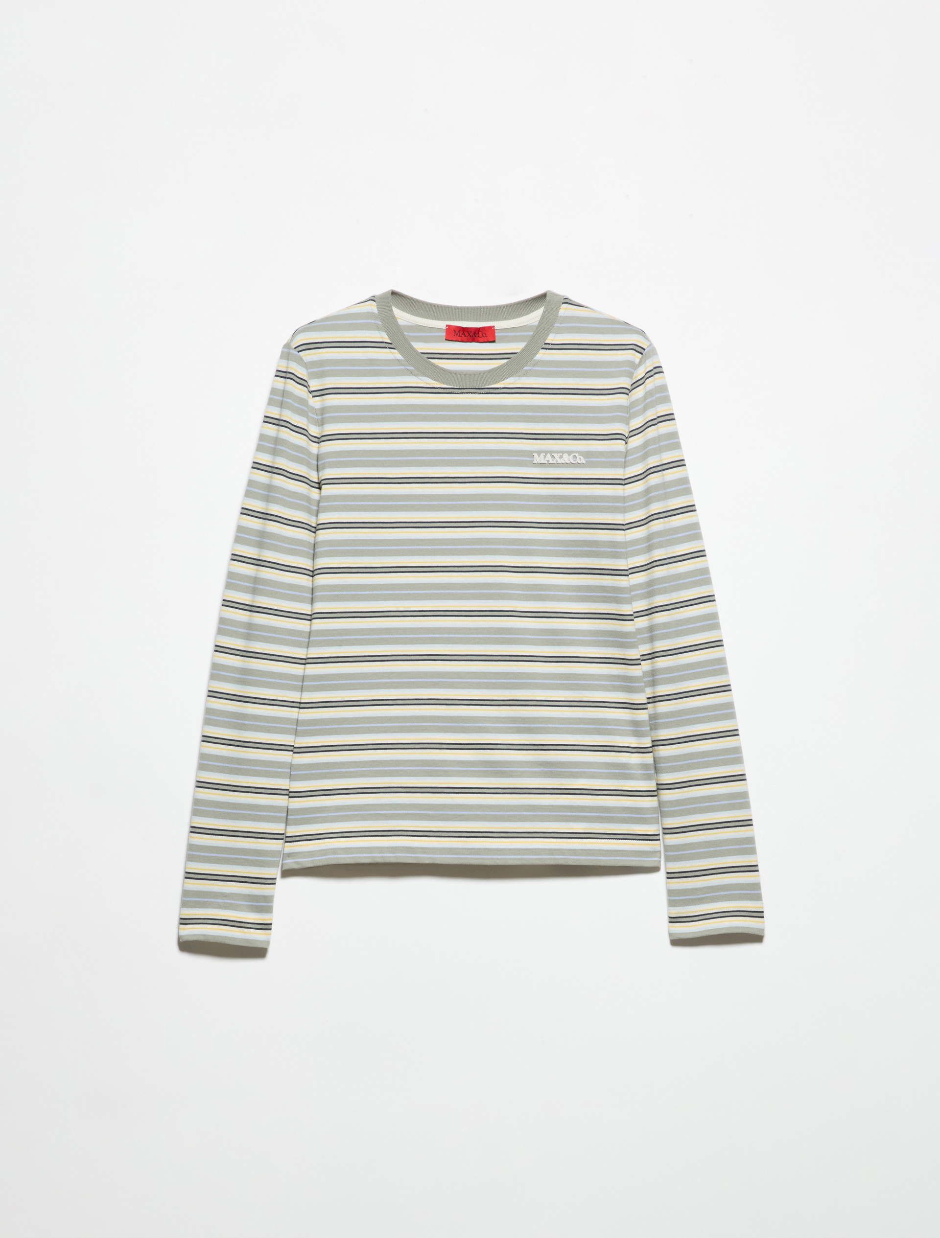 Striped cotton T-shirt - SAGE - MAX&Co. - 5