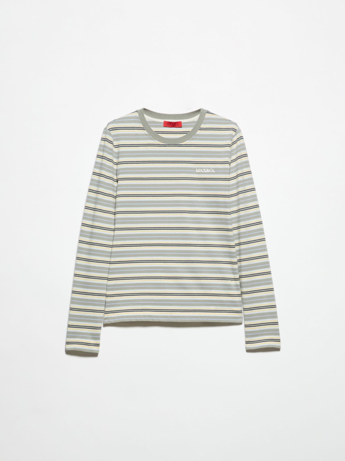 Striped cotton T-shirt - SAGE - MAX&Co. - 5
