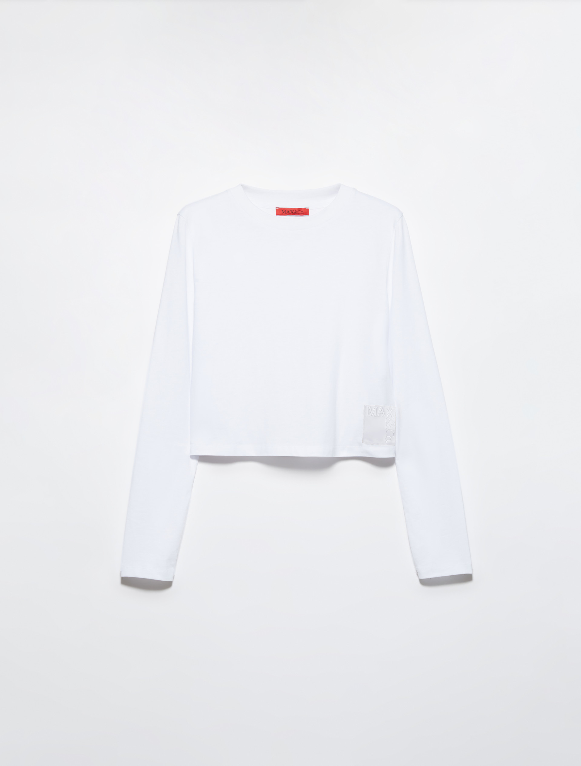 [エレーニ]  ボクシー フィット コットン Tシャツ - OPTICAL WHITE - MAX&Co.