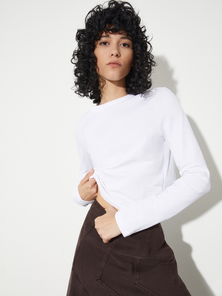 [エレーニ]  ボクシー フィット コットン Tシャツ - OPTICAL WHITE - MAX&Co.