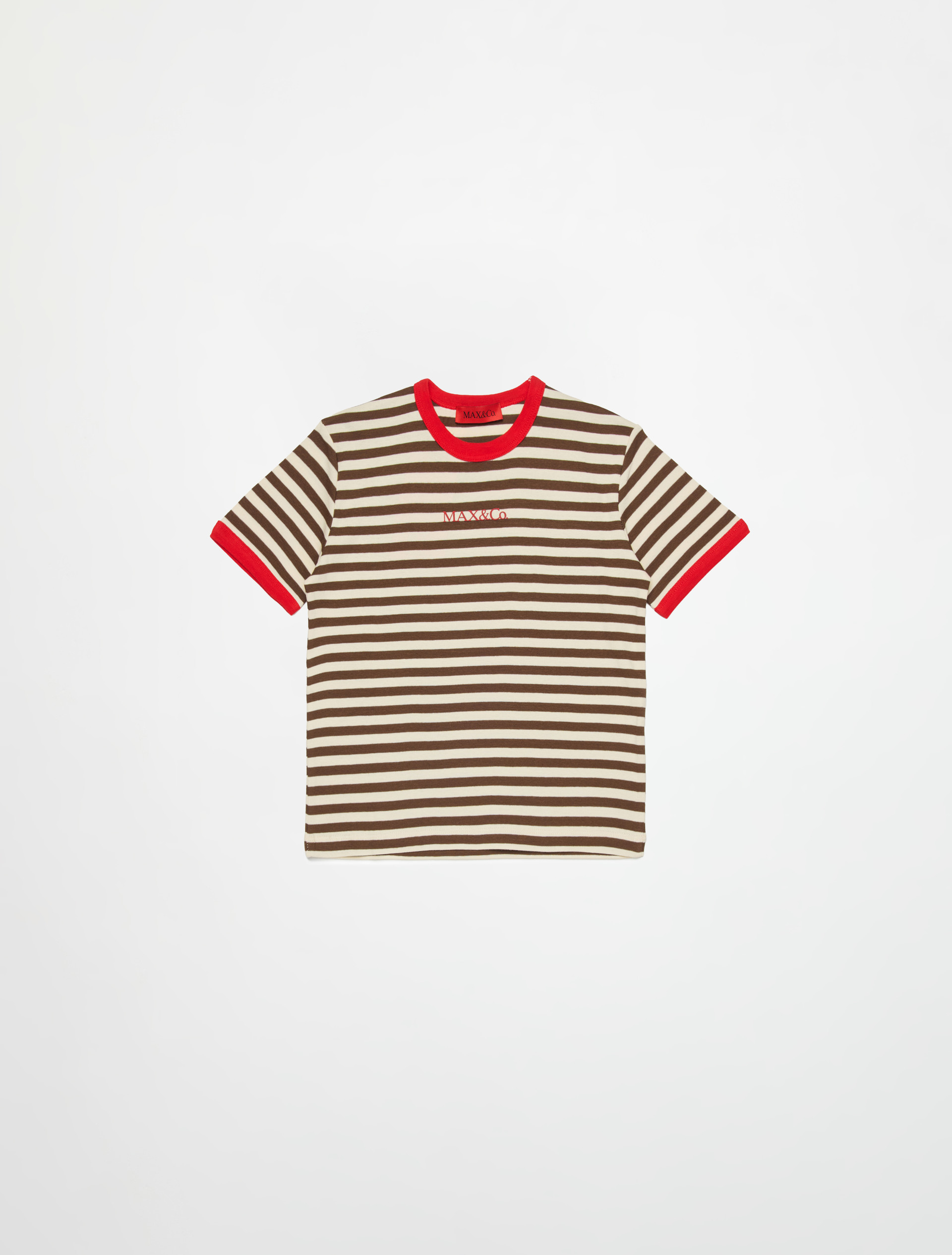 T-shirt à rayures avec logo KID - CACAO - MAX&Co. - 3