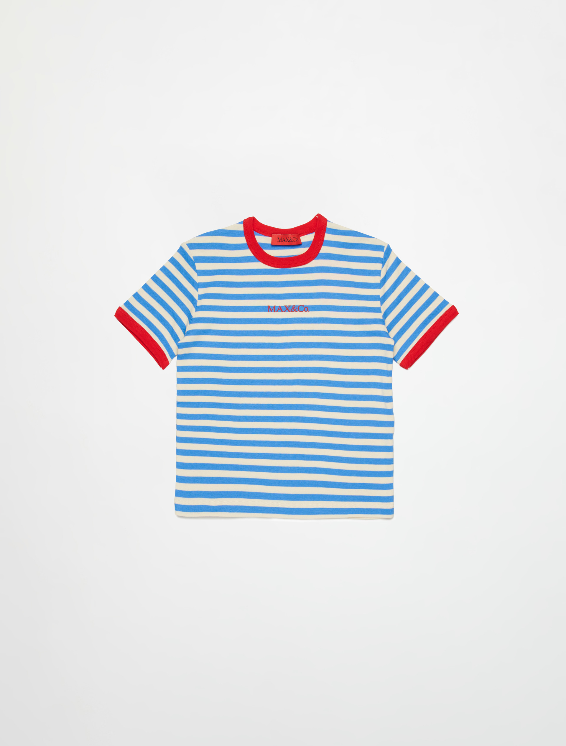 T-shirt à rayures avec logo KID - AZURE - MAX&Co. - 3