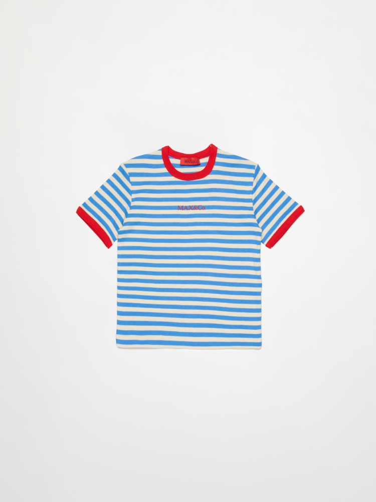 T-shirt à rayures avec logo KID T-shirt à rayures avec logo KID - AZURE - MAX&Co.