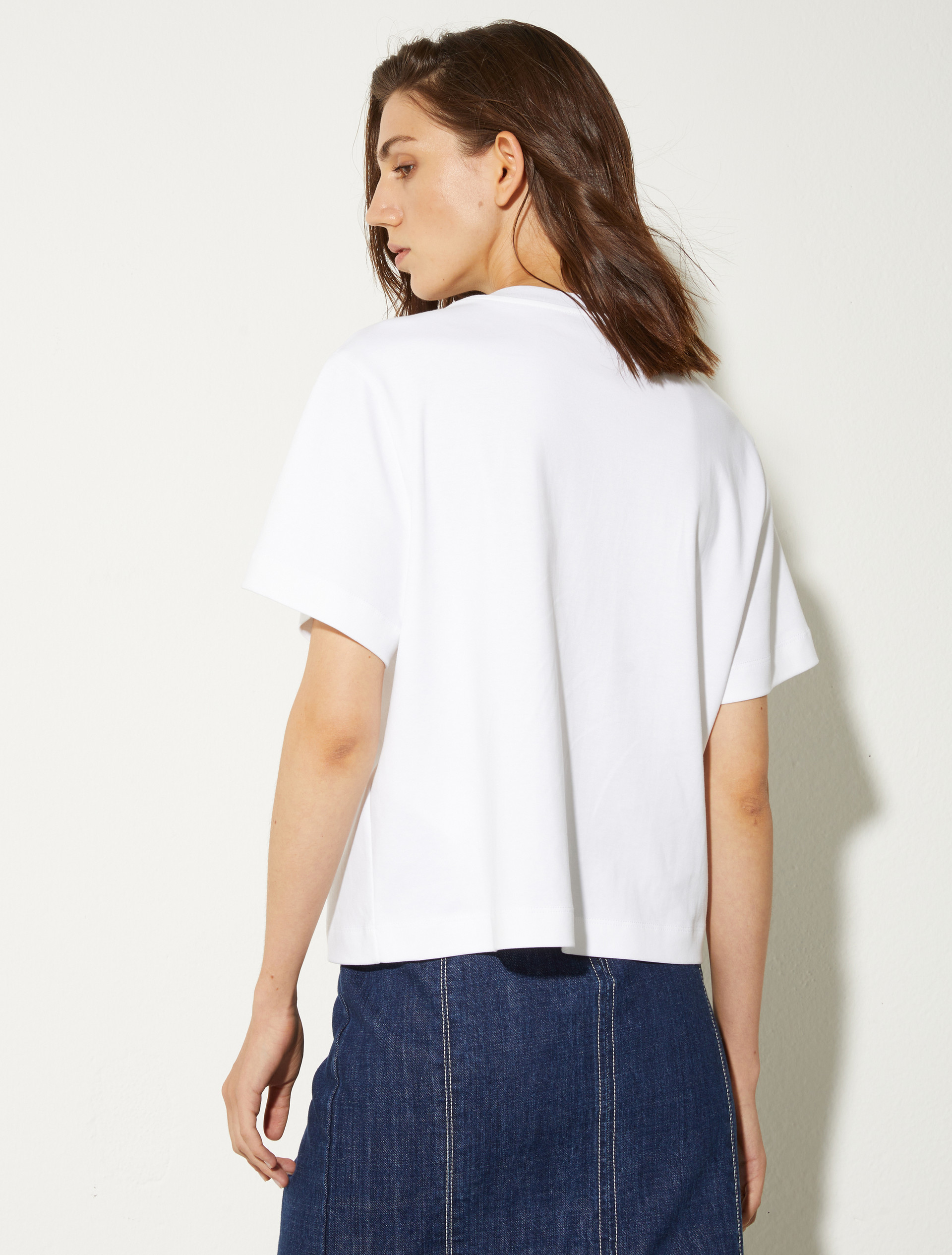 Embroidered logo T-shirt - OPTICAL WHITE - MAX&Co. - 2