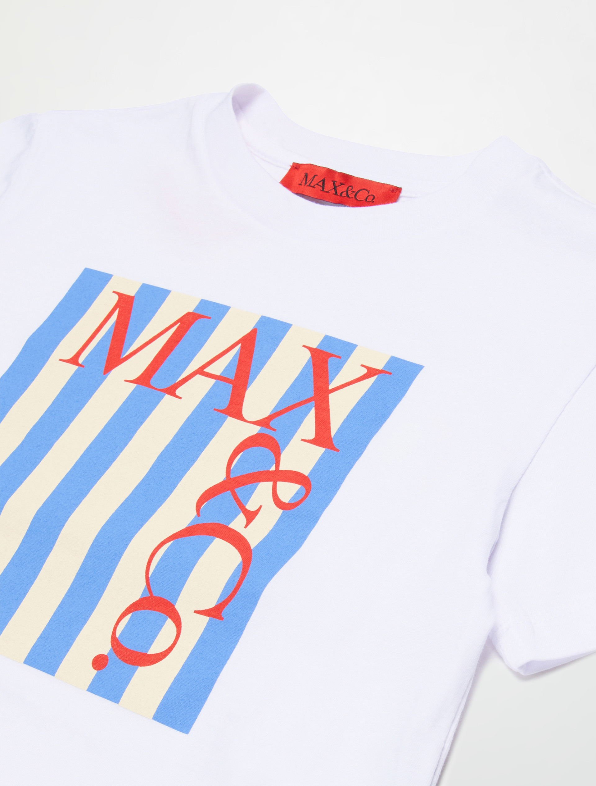 Camiseta con logo maxi en la parte delantera KID - WHITE - MAX&Co.