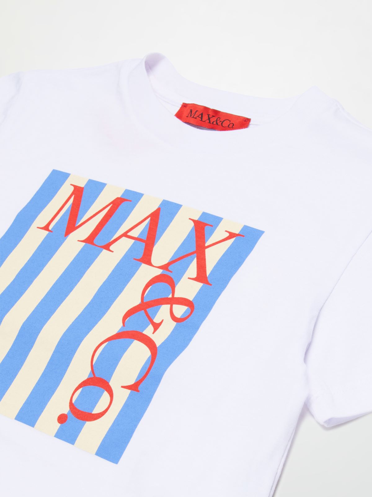 Camiseta con logo maxi en la parte delantera KID - WHITE - MAX&Co.