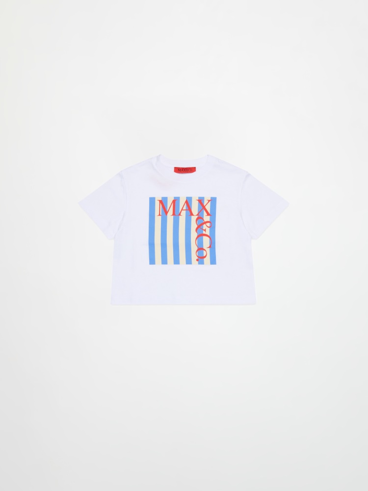 Camiseta con logo maxi en la parte delantera KID Camiseta con logo maxi en la parte delantera KID - WHITE - MAX&Co.