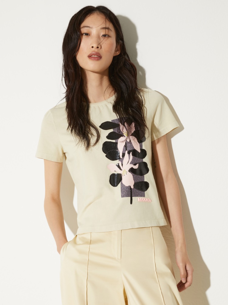 Slim-Fit T-Shirt mit Blumenprint - MAX&Co.