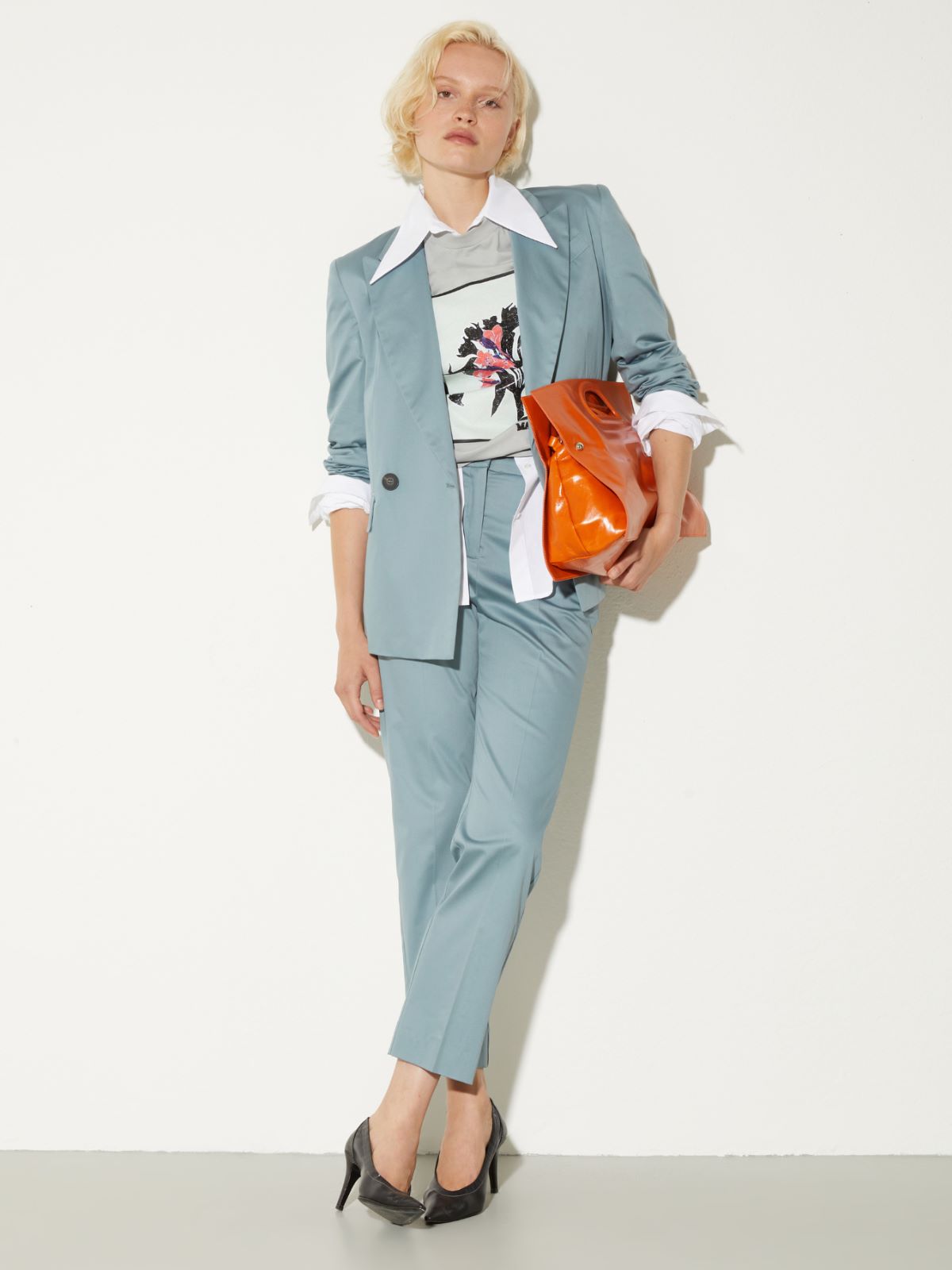 Flower-print T-shirt - LIGHT GREY - MAX&Co. - 4